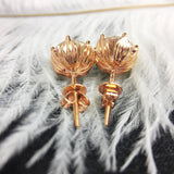 The Elegant Bliss Moissanite Earrings (Rose Gold14k)