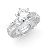 Supernova II - Ludovic Moissanite Ring (3-Carat Main Stone)