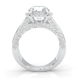 Fourfold Stones Halo Moissanite (14k Solid Gold)