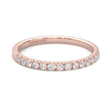 French Four Claw Wedding Band ( Rose Gold )