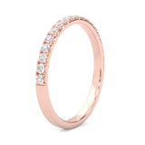 French Four Claw Wedding Band ( Rose Gold )