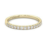 French Four Claw Wedding Band ( Yellow Gold )