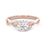 Unique Twist Wedding Set (Rose Gold )