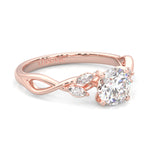 Unique Twist Wedding Set (Rose Gold )