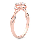 Unique Twist Wedding Set (Rose Gold )