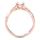 Unique Twist Wedding Set (Rose Gold )