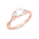 Unique Twist Wedding Set (Rose Gold )