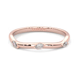 Unique Twist Wedding Band ( Rose Gold )