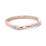 Unique Twist Wedding Band ( Rose Gold )