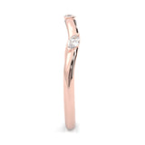Unique Twist Wedding Band ( Rose Gold )