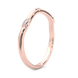 Unique Twist Wedding Band ( Rose Gold )