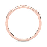 Unique Twist Wedding Band ( Rose Gold )