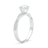 The Detour Moissanite Engagement Ring (14k Solid Gold)