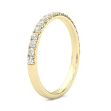 French Four Claw Wedding Band ( Yellow Gold )
