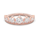 The Austere Spirit Moissanite Wedding Band ( Rose Gold )