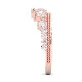 The Austere Spirit Moissanite Wedding Band ( Rose Gold )