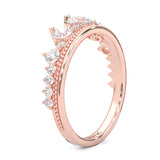 The Austere Spirit Moissanite Wedding Band ( Rose Gold )