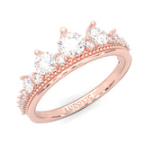 The Austere Spirit Moissanite Wedding Band ( Rose Gold )