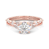 The Luminous Moissanite Wedding Set ( Rose Gold )