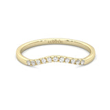 The Elated Palm Moissanite Wedding Band ( Yellow Gold )