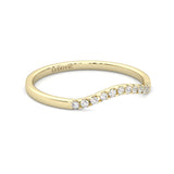 The Elated Palm Moissanite Wedding Band ( Yellow Gold )