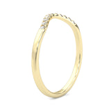 The Elated Palm Moissanite Wedding Band ( Yellow Gold )