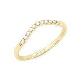 The Elated Palm Moissanite Wedding Band ( Yellow Gold )
