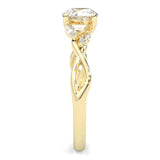 Unique Twist Wedding Set ( Yellow Gold )
