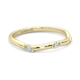 Unique Twist Wedding Band ( Yellow Gold )