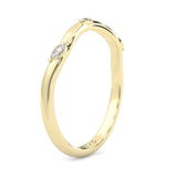 Unique Twist Wedding Band ( Yellow Gold )
