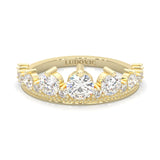 The Austere Spirit Moissanite Wedding Band ( Yellow Gold )