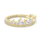 The Austere Spirit Moissanite Wedding Band ( Yellow Gold )