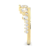 The Austere Spirit Moissanite Wedding Band ( Yellow Gold )