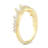 The Austere Spirit Moissanite Wedding Band ( Yellow Gold )