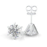 Moissanite Stud Earring - 2.0 TCW  (14k Solid Gold)