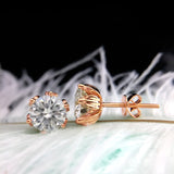 The Elegant Bliss Moissanite Earrings (Rose Gold14k)