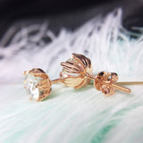 The Elegant Bliss Moissanite Earrings (Rose Gold14k)