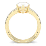 Pear Cut Moissanite Engagement Ring ( Yellow Gold 14k )