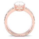 Pear Cut Moissanite Engagement Ring ( Rose Gold 14k )