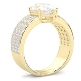 Pear Cut Moissanite Engagement Ring ( Yellow Gold 14k )