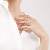 The Princess Halo Cluster Engagement Ring ( Rose Gold 14K )