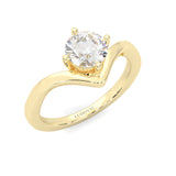 Anémone Solitaire Engagement Ring ( Yellow Gold 14K)
