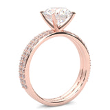 The Crystals Moissanite Wedding Set ( Rose Gold )