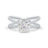 Galaxy Stars Moissanite Engagement Ring (14k Solid Gold)