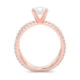 Galaxy Stars Moissanite Engagement Ring ( Rose Gold 14k )