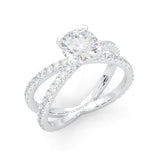 Galaxy Stars Moissanite Engagement Ring (14k Solid Gold)