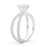 Galaxy Stars Moissanite Engagement Ring (14k Solid Gold)