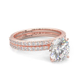 The Crystals Moissanite Wedding Set ( Rose Gold )