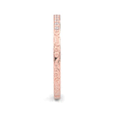 The Vintage Lunar Moissanite Wedding Band ( Rose Gold )