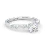 Icy Queen Round And Marquise Engagement Ring (14k Solid Gold)